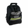 Bucket Boss Hi-Vis ProTech Tool Backpack, 1680 Heavy-Duty Poly Fabric, 24 Pockets 65180-HV